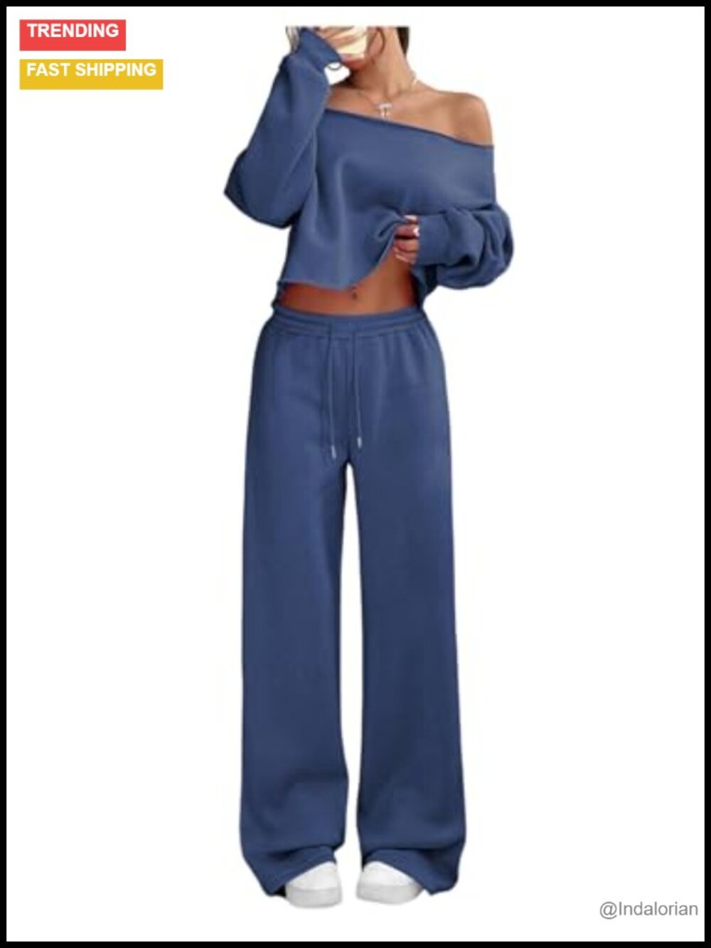Women's 2-Piece Sweat Set Lounge Tracksuit Long Sleeve Wide Leg
